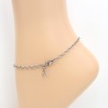 AroAce pride anklet, chainmail barrel weave, LGBTQIA jewelry, anodized aluminum and stainless steel