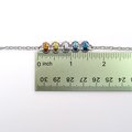 AroAce pride anklet, chainmail barrel weave, LGBTQIA jewelry, anodized aluminum and stainless steel