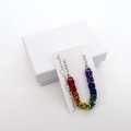 Gay pride necklace, rainbow chainmail byzantine weave LGBTQ+ jewelry, choose your length