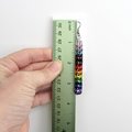 Handmade progress pride flag earrings, LGBTQ+ chainmail full Persian weave jewelry, choose stainless steel hooks or lever backs
