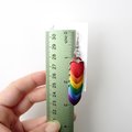 Intersex inclusive progress pride flag earrings, mismatched LGBTQIA chainmail scales jewelry