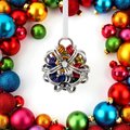 Gay pride ball ornament, rainbow chainmail LGBTQ holiday decoration - handmade