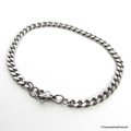 Stainless steel chain bracelet, 4mm curb chain jewelry