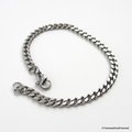 Stainless steel chain bracelet, 4mm curb chain jewelry