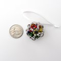 Gay pride ball ornament, rainbow chainmail LGBTQ holiday decoration - handmade