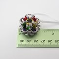 Gay pride ball ornament, rainbow chainmail LGBTQ holiday decoration - handmade