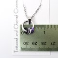 Minimalist Asexual Pride Pendant with Floating Rings in Ace Flag Colors - Handmade LGBTQ+ Jewelry