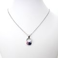Minimalist Genderfluid Pride Pendant with Pink, White, Purple, Black & Blue Floating Rings - Handmade LGBTQ+ Jewelry