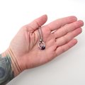 Minimalist Genderfluid Pride Pendant with Pink, White, Purple, Black & Blue Floating Rings - Handmade LGBTQ+ Jewelry