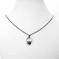 Minimalist Genderfluid Pride Pendant with Pink, White, Purple, Black & Blue Floating Rings - Handmade LGBTQ+ Jewelry