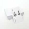 Silver Mini Love Knot Earrings - Minimalist Handmade Anodized Aluminum Jewelry with Post Ear Wires