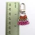 Lesbian Pride Flag Pendant, Bag Charm or Zipper Pull - Handmade LGBTQ Chainmail Accessory