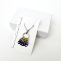 Nonbinary Pride Chainmail Zipper Pull or Bag Charm, Pendant Necklace Option