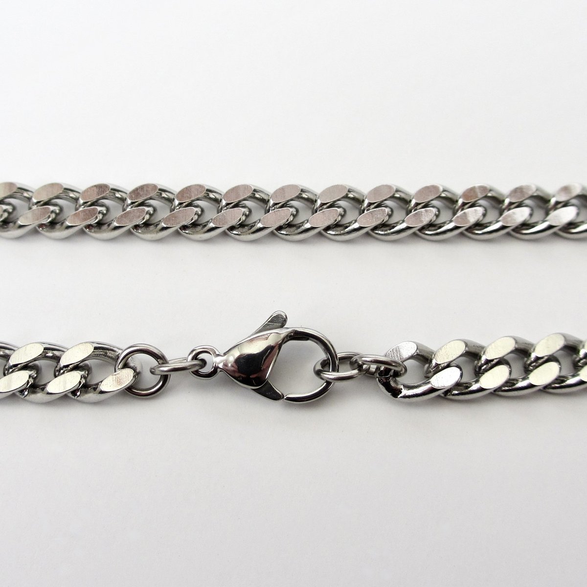 Stainless steel chain bracelet, 5mm curb chain, women's steel bracelet, men's steel bracelet