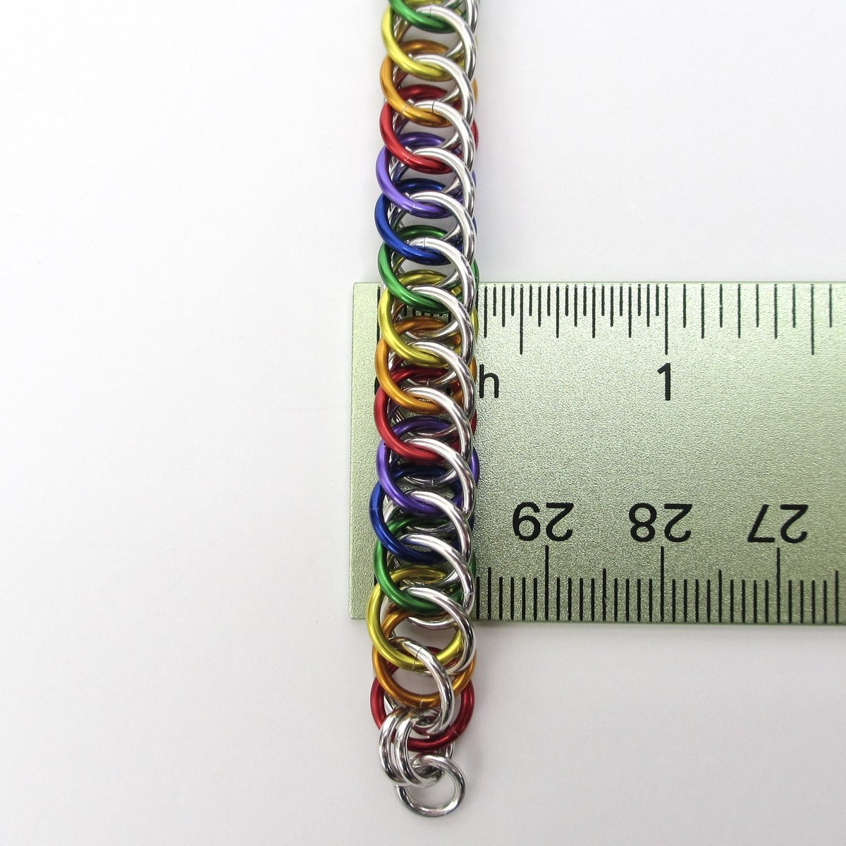 Gay pride chainmaille bracelet, rainbow jewelry, LGBT jewelry, Half Persian 4 in 1 chainmaille