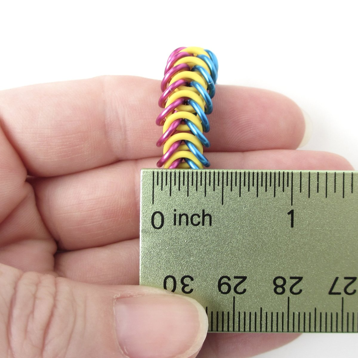 Pan pride stretch bracelet, chainmail box chain