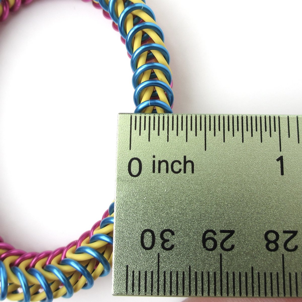 Pan pride stretch bracelet, chainmail box chain
