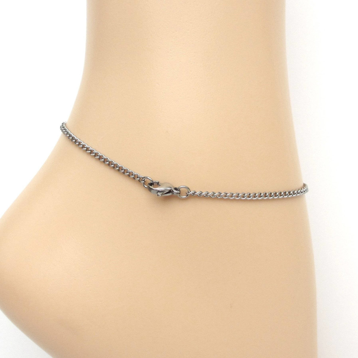 2mm stainless steel curb chain bracelet, anklet, or necklace, choose your length, thin curb chain jewelry for men or women
