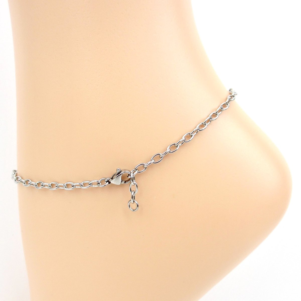 Genderfluid pride anklet - handmade chainmail barrel weave and stainless steel cable chain, LGBTQ+ adjustable ankle jewelry